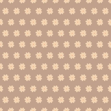 Pastel arka planda sevimli çiçekler, pürüzsüz desen