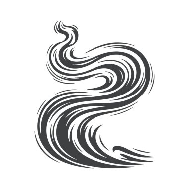 Karalama tarzında çizilmiş bir rüzgar çizgisi. Çizim siyah beyaz ve çok stil sahibi.