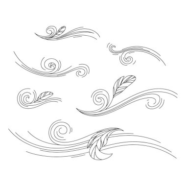 Karalama tarzında çizilmiş bir rüzgar çizgisi. Çizim siyah beyaz ve çok stil sahibi.