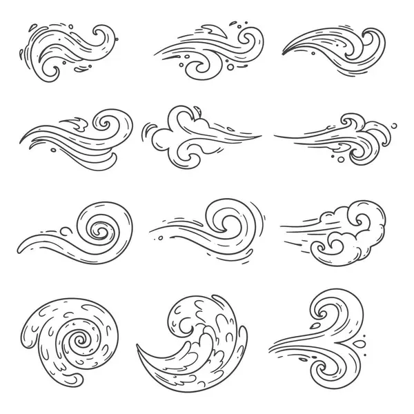 Karalama tarzında çizilmiş bir rüzgar çizgisi. Çizim siyah beyaz ve çok stil sahibi.