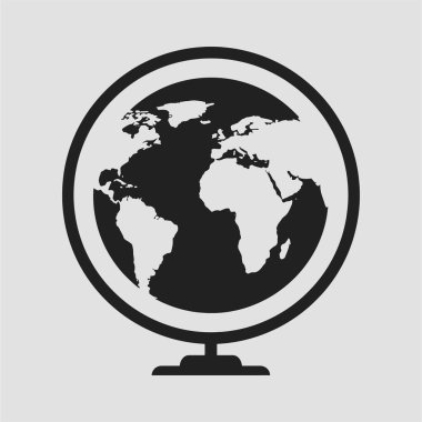 Creative Globe ya da Dünya Ticaret ve Teknoloji Logosu Tasarımı. Dünya bir standın üzerinde ve görüntünün ana odak noktası.
