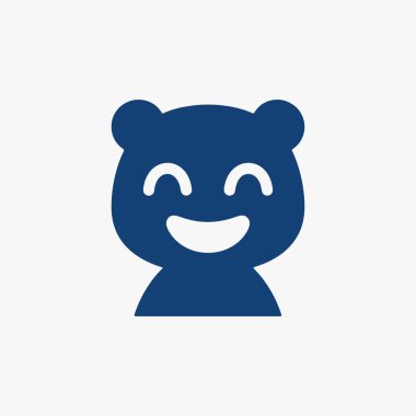 Şirin Mutluluk çizgi film karakteri için düz tasarım konsepti. Vektör İllüstrasyonu