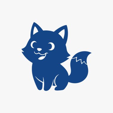 Şirin Mutluluk çizgi film karakteri için düz tasarım konsepti. Vektör İllüstrasyonu