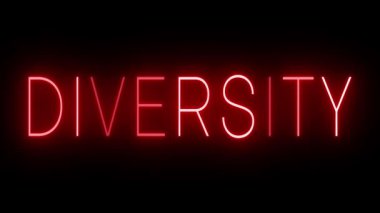 Çeşitlilik temalı animasyon neon ışığı