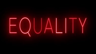 Çeşitlilik temalı animasyon neon ışığı