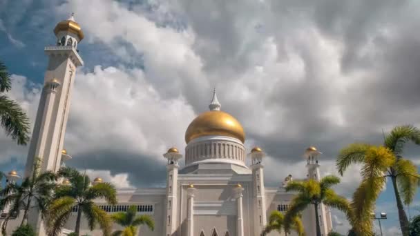 Wygląd Omar Ali Saifuddin Bandar Seri Begawan Brunei Wyspie Borneo — Wideo stockowe