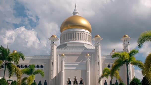 Außenansicht Des Omar Ali Saifuddin Bandar Seri Begawan Brunei Auf — Stockvideo