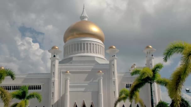 Wygląd Omar Ali Saifuddin Bandar Seri Begawan Brunei Wyspie Borneo — Wideo stockowe