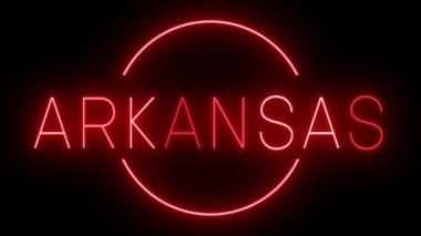 Arkansas için kırmızı neon ışığı