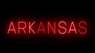 Arkansas için kırmızı neon ışığı