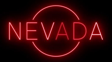 Nevada için yanıp sönen kırmızı neon ışığı