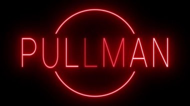 Pullman için kırmızı yanıp sönen ve yanıp sönen neon ışığı