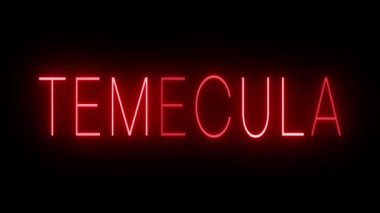 Temecula için yanıp sönen kırmızı neon ışığı