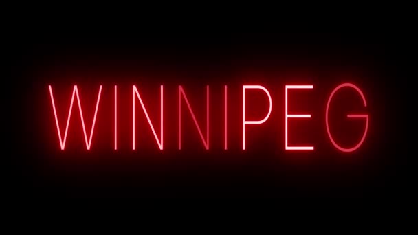 Winnipeg에 빨간색 깜박임과 깜박임 애니메이션 — 비디오