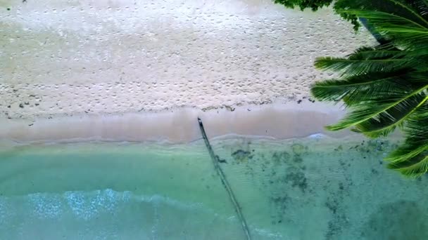Klares Wasser Und Sanfte Wellen Einem Tropischen Strand Auf Den — Stockvideo