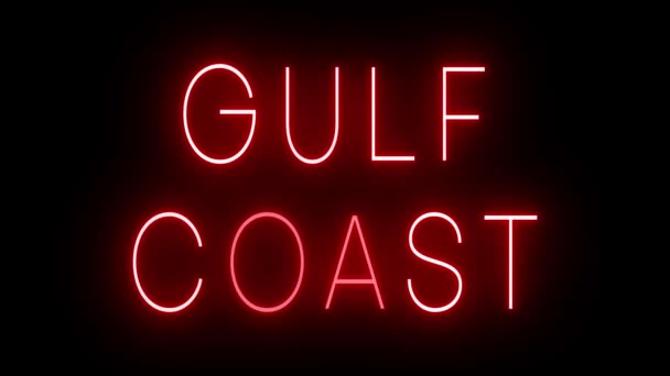 Gulf Coast Için Siyah Bir Arkaplan Üzerinde Parlayan Yanıp Sönen — Stok video