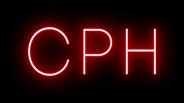 Cph 코펜하겐 공항에 식별자와 복고풍 — 비디오