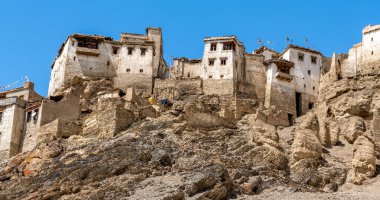 Kuzey Hindistan 'ın Ladakh bölgesinde tarihi Lamayuru Budist Manastırı
