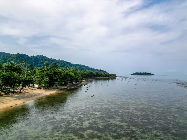 Aerial View Shoreline West Coast Koh Chang Island Thailand Royalty Free Stock Images