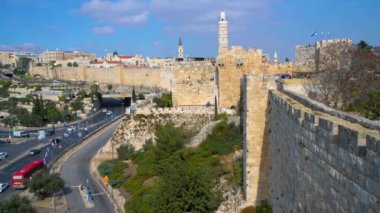 Kudüs 'teki Jaffa Kapısındaki Eski Şehrin Duvarları