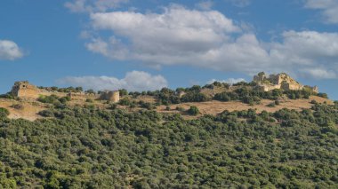 Kuzey İsrail 'in Golan Tepelerindeki Nimrod Kalesinin Panoraması