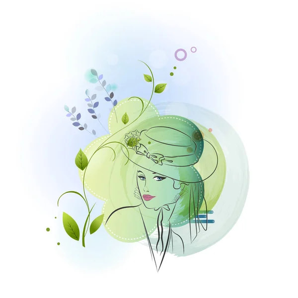 Beauty Aesthetics Woman Watercolor Illustration Colorful — Image vectorielle