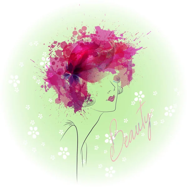 Beauty Aesthetics Woman Watercolor Illustration Colorful Illustration De Stock