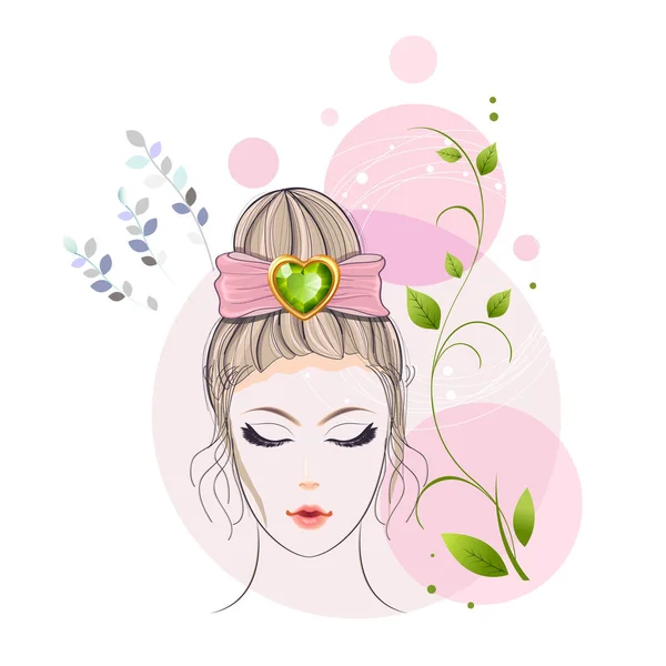 Beauty Aesthetics Woman Watercolor Illustration Colorful — ストックベクタ