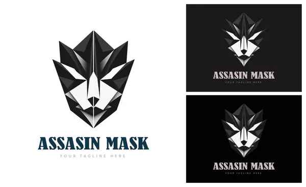 Suikastçılar mozaik stili modern logo şablonu tasarımlarıyla karşı karşıya.