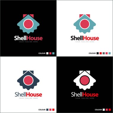 Shell House Emlak Temsilcisi Logo Şablon Tasarımı