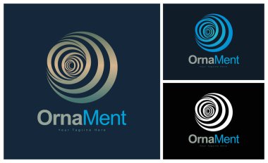 Süs deseni renkli modern lüks sanat ve zanaat logosu tasarımı