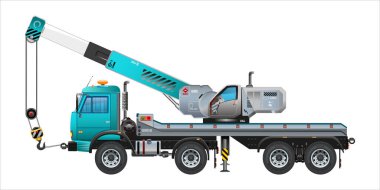 Turna kamyonu ağır yük vagonu vektör çizimi