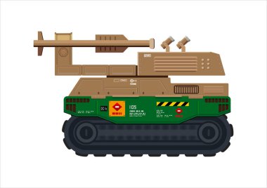 Füze aracı askeri silah roket fırlatma vektör çizimi