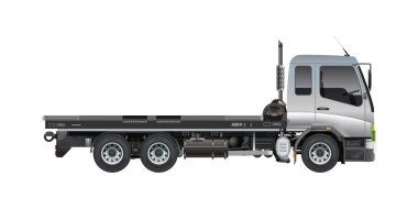 Konteynır kutusu 3D vektör illüstrasyonsuz orta kamyon kargo