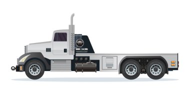 Konteynır kutusu çizimi olmayan yarı kamyon kargo