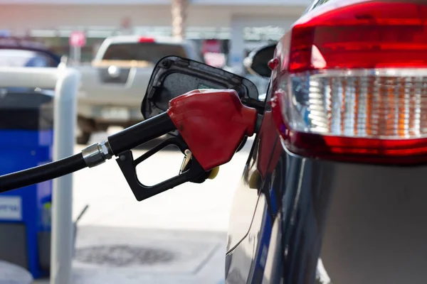 stock image Cars that are being refueled as energy to propel the motor.