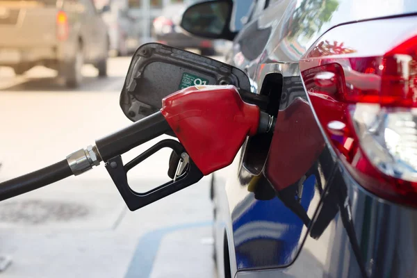 stock image Cars that are being refueled as energy to propel the motor.