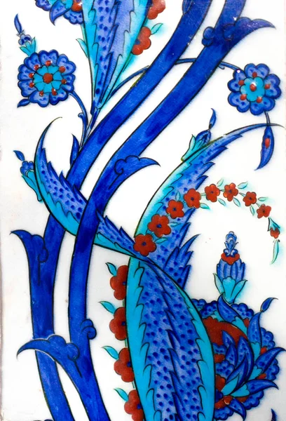 Osmanlı Yapımı Çiçek Desenli Iznik Fayansları — Stok fotoğraf