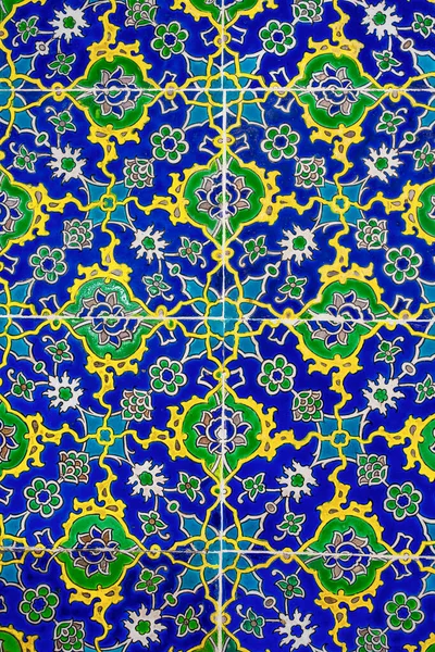 Azulejos Artesanais Otomanos Com Padrões Florais — Fotografia de Stock