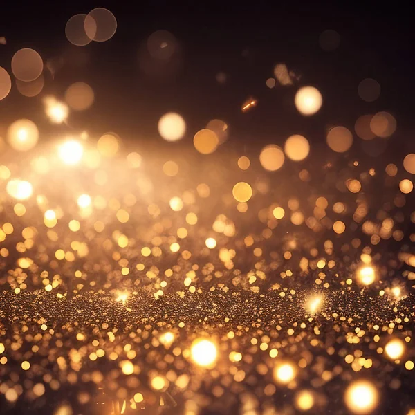 Gold Bokeh Verschwommenes Licht Abstrakter Hintergrund Mit Bokeh Effekt Magisches — Stockfoto