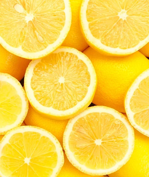 Taze limon yakın çekim. Taze limonlu arkaplan