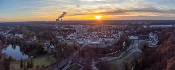 Spremberg 'in başkentinin tepesinden manzara