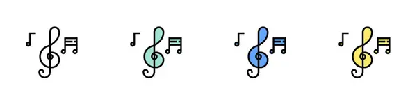 Anahtar ikonu. Özet, Yeşil, Mavi ve Sarı Biçim Tasarımı Beyaz Arkaplanda İzole Edildi