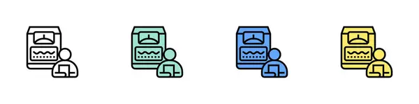 fermantasyon ikonu. Özet, Yeşil, Mavi ve Sarı Biçim Tasarımı Beyaz Arkaplanda İzole Edildi