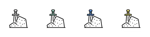 excalibur simgesi. Özet, Yeşil, Mavi ve Sarı Biçim Tasarımı Beyaz Arkaplanda İzole Edildi