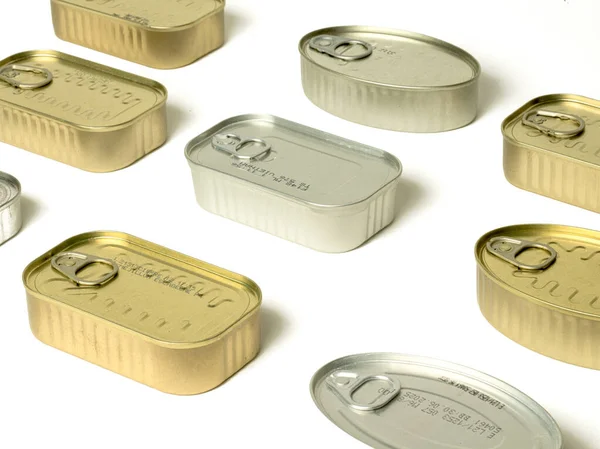 aluminum cans of sea seafood