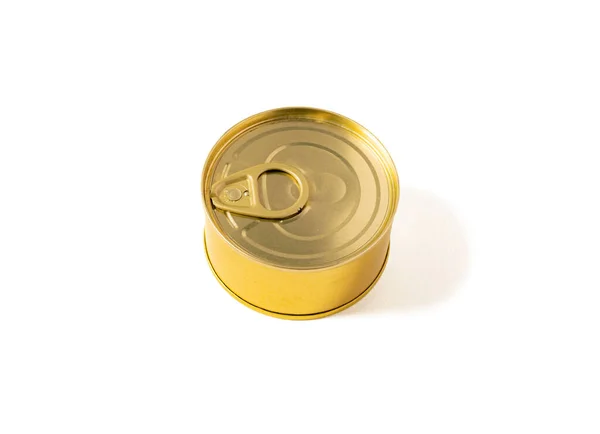 canned food. tin can isolated on white