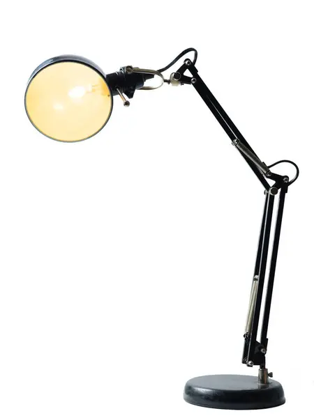 Flexo, Lamp, table, with arm, flexible, articulated, black, background, white, copyspace,