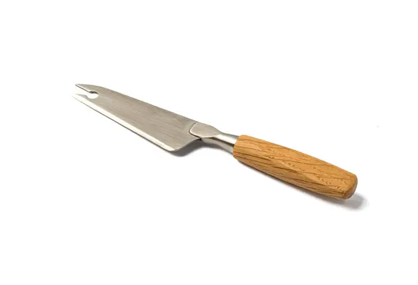 knife. With the serrated edge you can namely cut hard and soft pieces of cheese and sausage. With the tips at the end of the blade you can easily scoop up the pieces you cut.knife. With