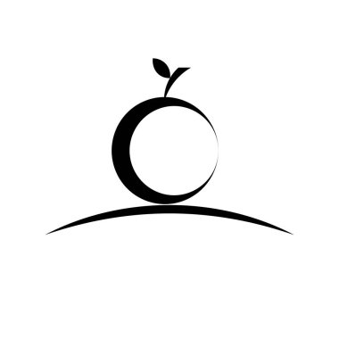 Beyaz arka plan üzerinde izole siyah elma